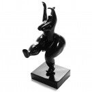 dikke dame beeld kunst zwart 