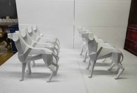 origami-hond geo kunstbeeld 