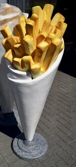 frietzak wit met voet 
