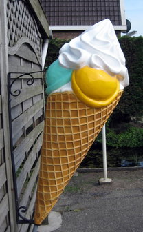Wand ijs tricolore met beugel