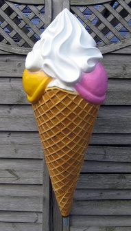 Wand ijs tricolore met beugel
