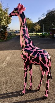 Giraffe 205cm -kunst beeld-silverline