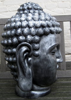 boedha -hoofd-oud zilver