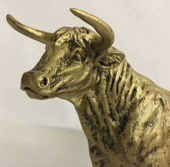 stier beeld goud decolife