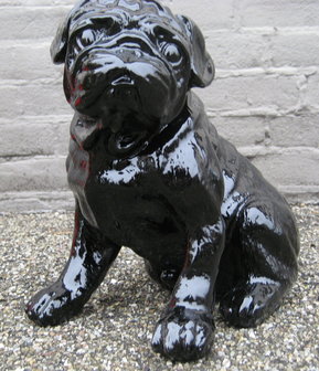 Mops Hond Kunsthars zwart