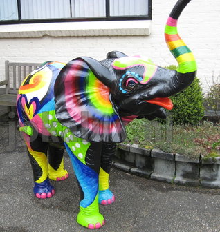 olifant wit  polyester kunst beeld 180cm