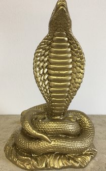 slang Cobra polyester beeld goud kleur