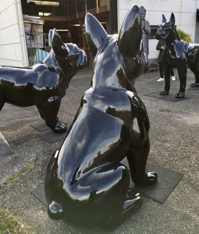 Franse bulldog-xxl- 180cm -hond-polyester beeld 
