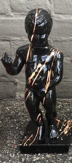 manneken pis f finger kunst beeld  splash