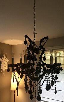 murano smokey glas kroonluchter 6 arms