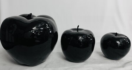 Appel polyester hoogglans zwart 56x55 cm