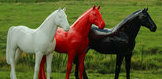 Levensgroot paard - hoogglans rood GERESERVEERD 