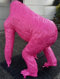 Aap Gorilla   Bokito polyester beeld Fuchsia Roze