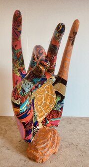 Hand masker kunst beeld 