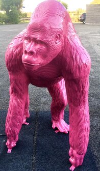 Aap Gorilla   Bokito polyester beeld Fuchsia Roze