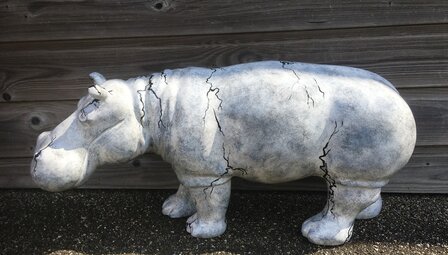 Hippo Nijlpaard staand marble look