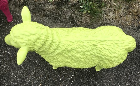 schaap polyester beeld 80 cm groen