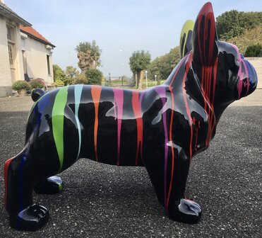 Franse bulldog 90cm polyester beeld -hond