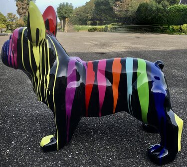 Franse bulldog 90cm polyester beeld -hond