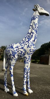 Giraffe 205 cm -kunst beeld Delft Blue Design 