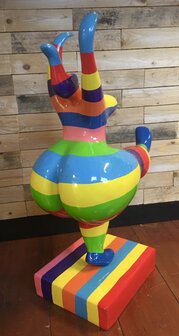 Dikke dame Salsa Bohemian beeld