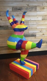 dikke dame Salsa Bohemian beeld