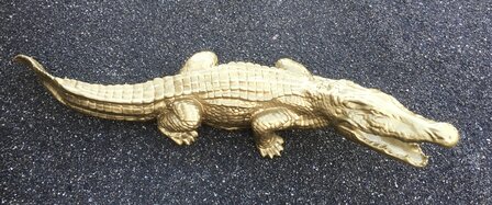 krokodil polyester beeld goud