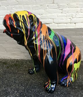 engels bulldog zwart dripping 
