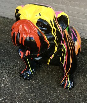 engels bulldog zwart dripping 