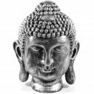 boedha hoofd oud zilver 