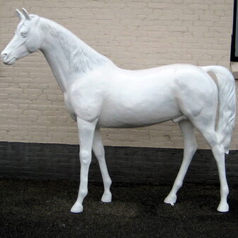 paard hoogglans wit