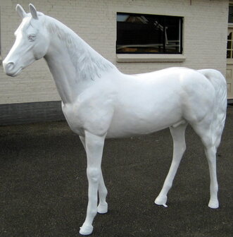 paard hoogglans wit