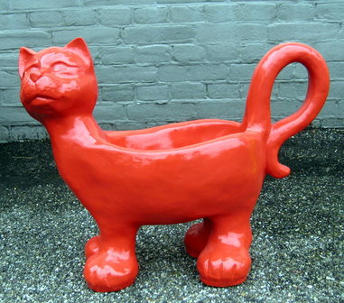 kat bloembak polyester 47cm 
