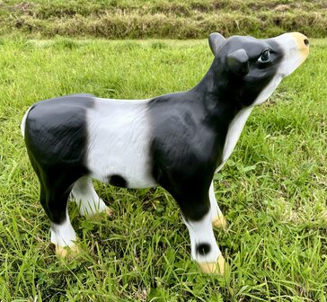 Koe kalf beeld &quot;Bouke&quot; zwartbont