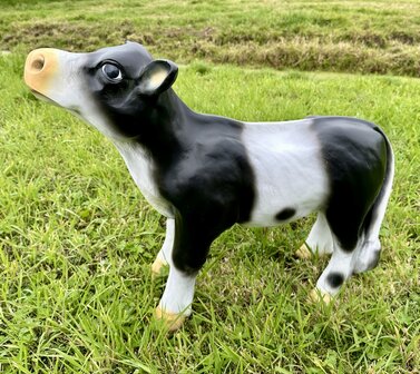 Koe kalf beeld &quot;Bouke&quot; zwartbont