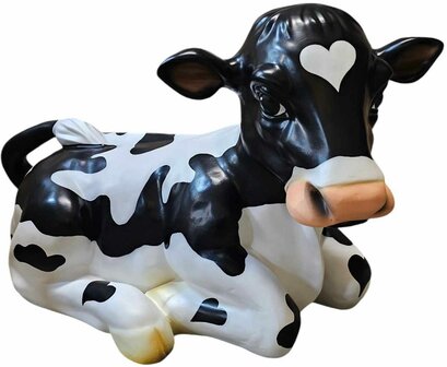 koe kalf polyester tuin beeld 