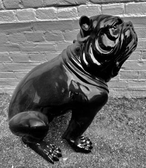 engelse bulldog kunsthars -hond 