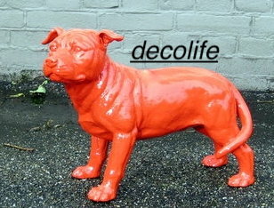 stafford dog polyester beeld hoogglans 