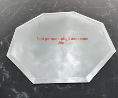 spiegel facet geslepen 26cm  4 stuks
