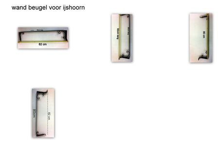 wandbeugel voor ijshoorn en frietzak 