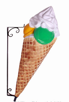 wandbeugel voor ijshoorn en frietzak 