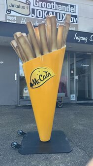 FRIETZAK  PATAT FRIET XXL -WIT-  met reclame logo