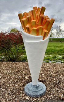 patat-friet zak-polyester-stoep reclame