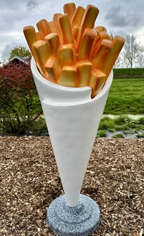 patat-friet zak-polyester-stoep reclame