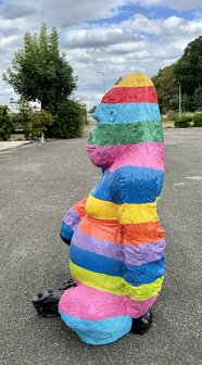 Aap Gorilla  polyester beeld -multicolor