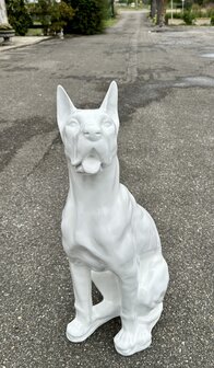 Duitse (Deense )dog kunsthars wit  95cm