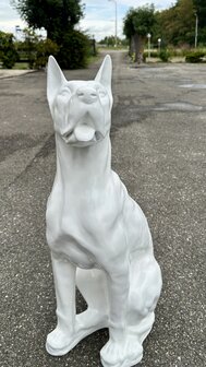 Duitse (Deense )dog kunsthars wit  95cm