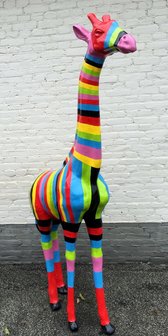 giraffe kunst rainbow