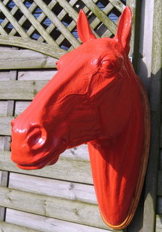 paarden hoofd polyester beeld