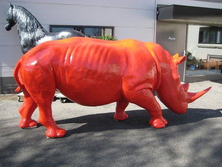 neushoorn Rhinoceros beeld polyester